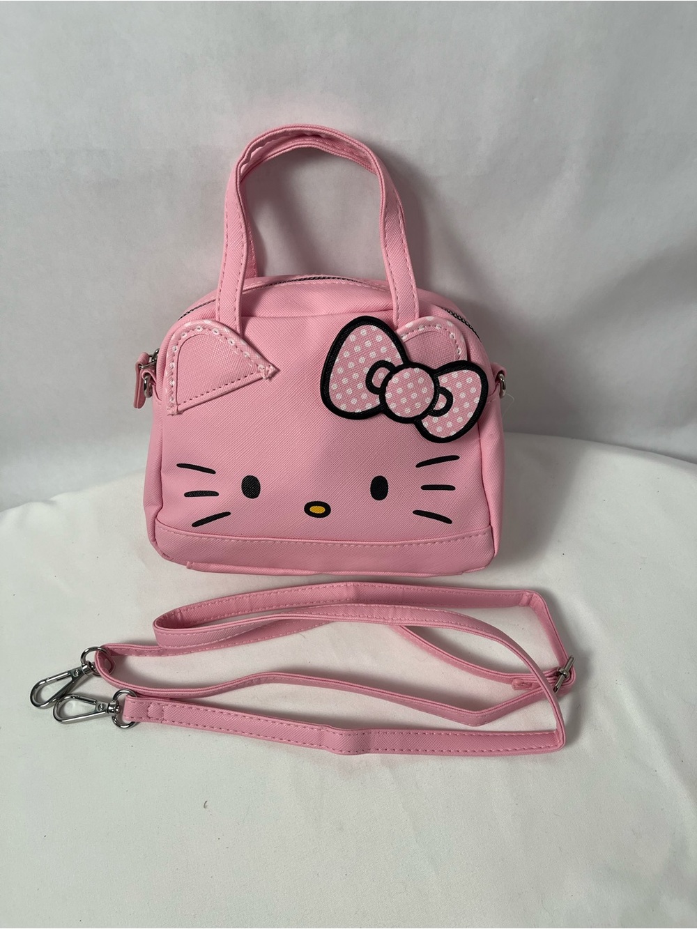 Pink Hello Mini Satchel with removable strap